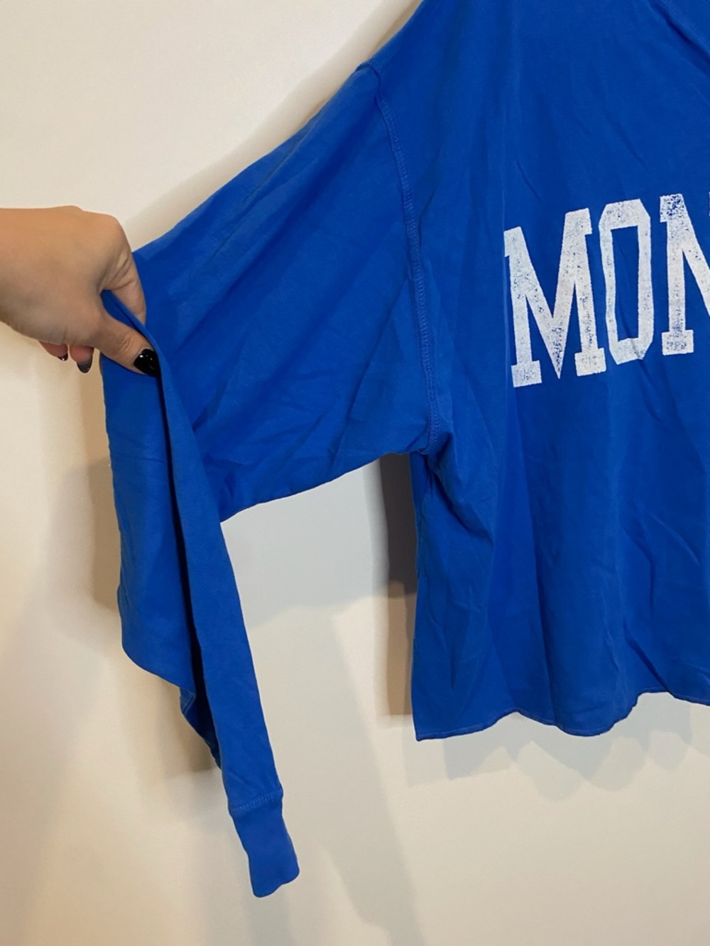 LET LUV for Anthropologie Royal Blue Button-Up “Montauk” Cropped Tee - Picture 4 of 4